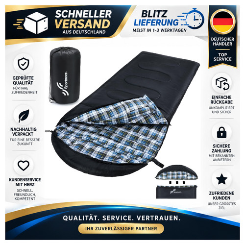 Sportneer schlafsack schwarz - schlafsack,